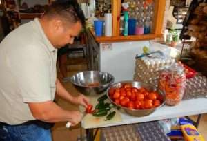 Making Pico de Gallo in Vallarta.