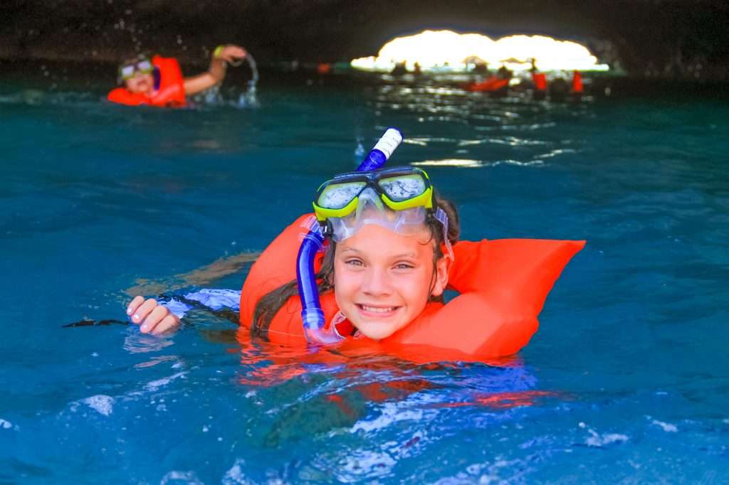 Girl Snorkeler in Vallarta, Mexico