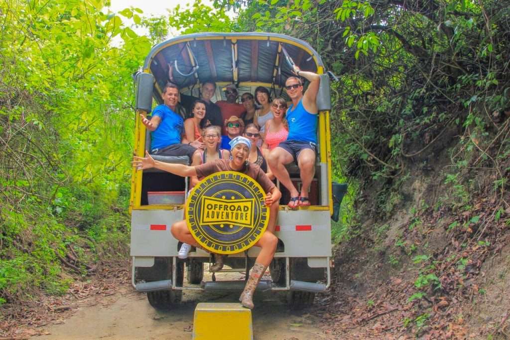 Group on an off road adventure in Vallarta.
