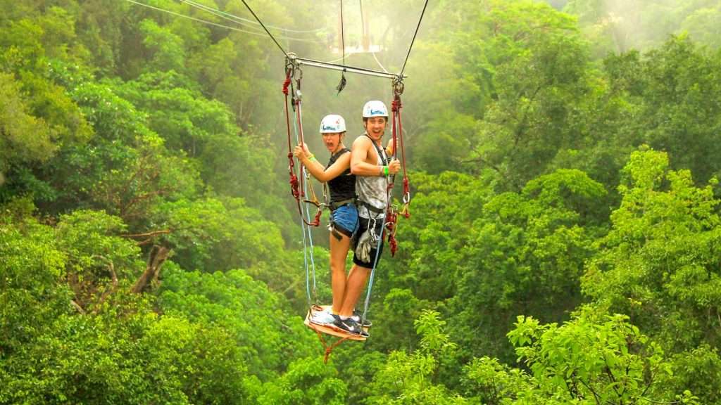 Couple on Outdoor Adventure in Vallarta, Mexico.