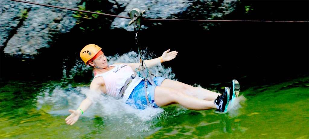 Canopy tour splash!