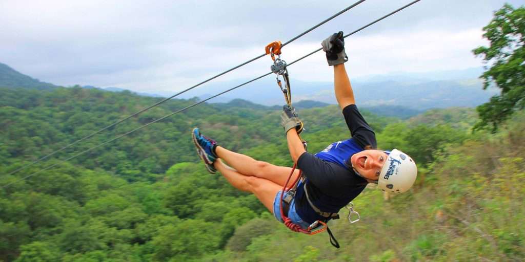 Outdoor Adventure zip line in Vallarta, Mexico.