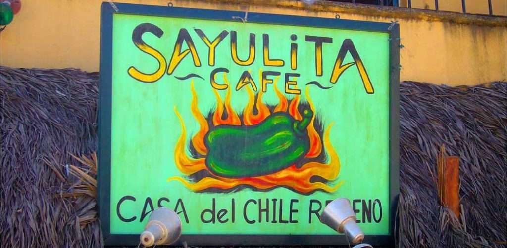 Sayulita Cafe sign.