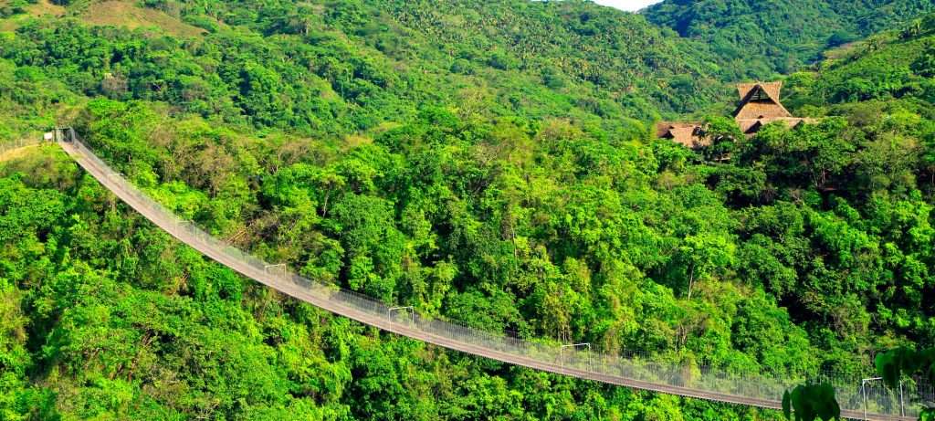 Jorullo Bridge at River Canopy in Vallarta, Mexico.
