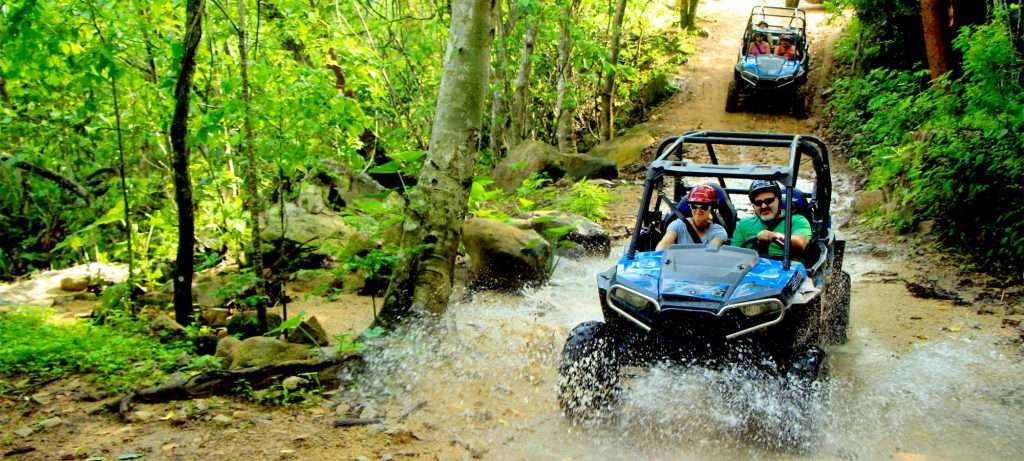 RZR crossing stream in Vallarta.