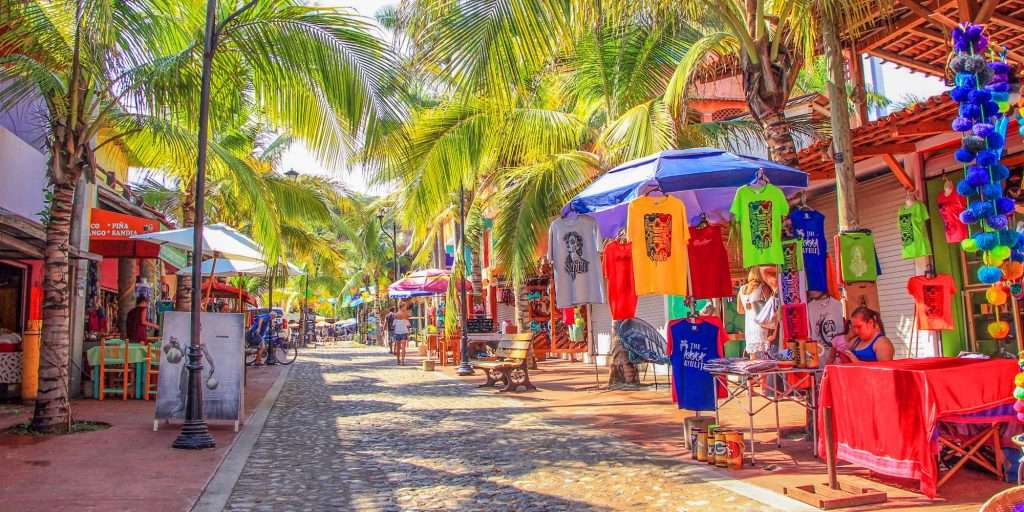 Sayulita street in Mexico.