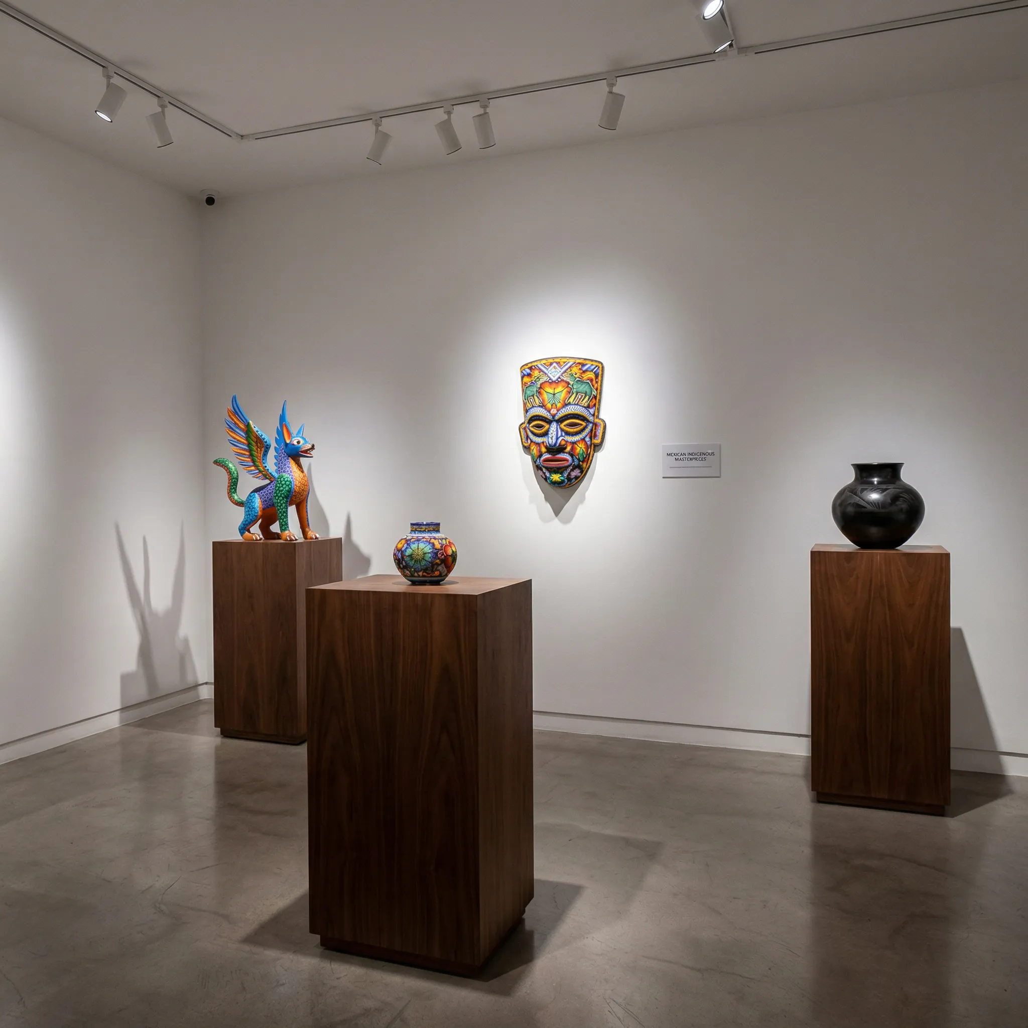 Máscara Huichol colorida