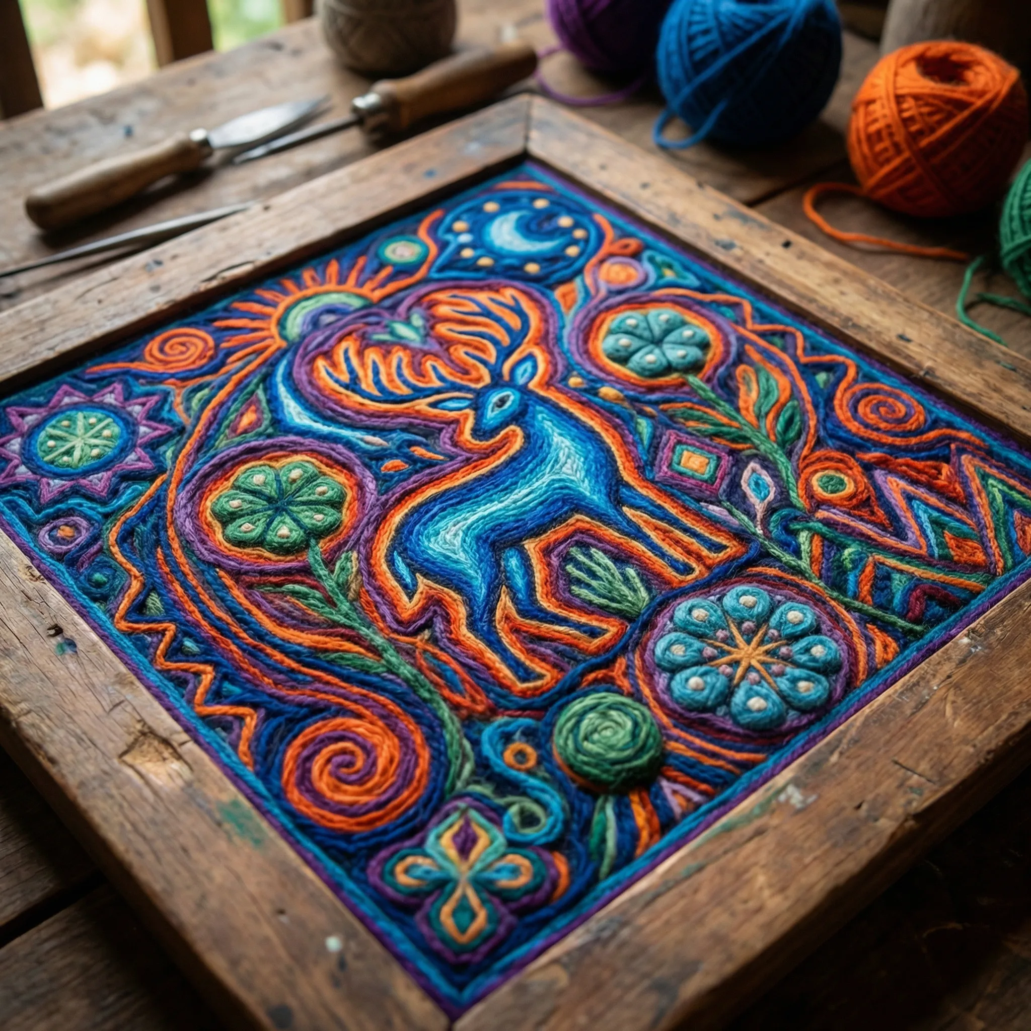 Arte huichol y cuadros