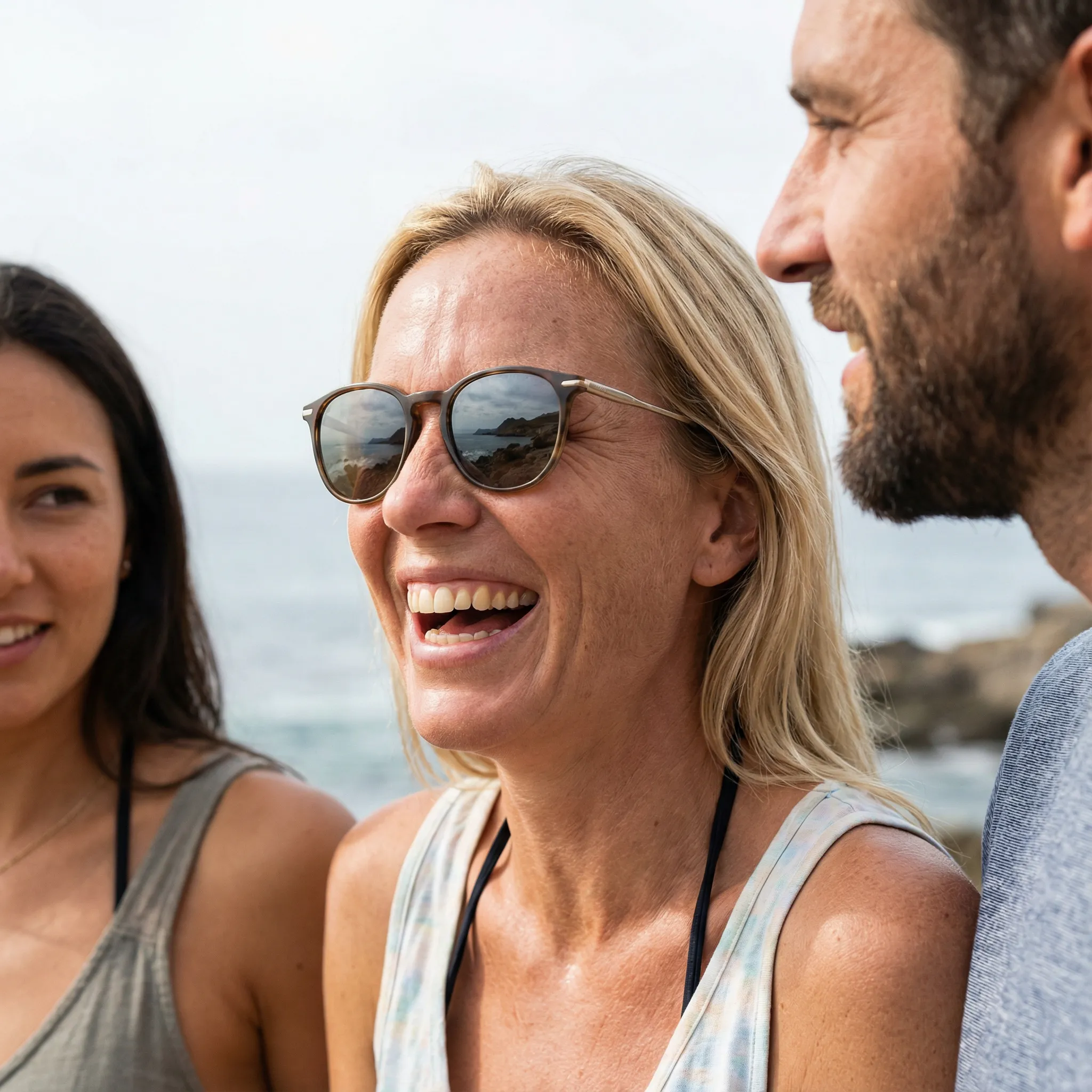 Happy travelers boat Puerto Vallarta